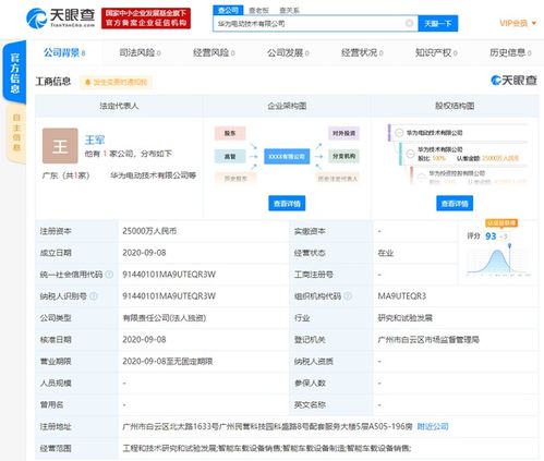 華為跨界進(jìn)軍智能車(chē)載領(lǐng)域，新公司聚焦電動(dòng)技術(shù)與智能設(shè)備制造
